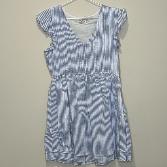 Vineyard Vines Linen Striped Pintuck Dress - Picture 2 of 5